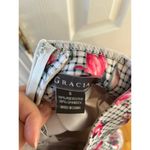 Gracia Thick A-Line White Basketweave & Pink Floral Mini Skirt Photo 4