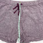 Lane Bryant Linen Blend Shorts Women's Plus Size 26/28 Purple Wine Drawstring Photo 8