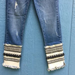 BLANK NYC Embellished Straight Leg Denim Blue Jeans Photo 7