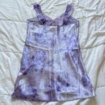 Vintage 90s Y2K Lilac Purple Floral Chemise Lace Womans Large Slip Coquette Photo 9