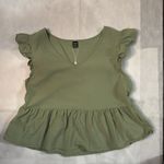 SheIn  Soleia Ruffle Trim Sleeveless Peplum Crop Top S Coquette Boho NEW No Tag Photo 0