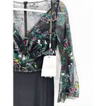 Mac Duggal 79379 Embroidered Illusion Puff Sleeve Column Gown 2 NEW Photo 3