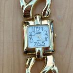 Gold Women's Watch and Bracelet Set Photo 0