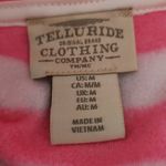 Telluride Pink and White Stripe Fleece Pullover Size Medium Comfy Pink Fleece Photo 5