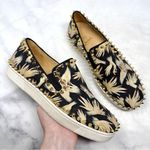 Christian Louboutin  Tissue Beauty Hand Nail Print Studded Slip On Sneaker Shoes Photo 0