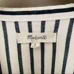 Madewell  Striped Lace-Up Top Black/White Sz Small Photo 3
