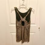 AQUA  gold metallic foil twist back romper XS/S Photo 2