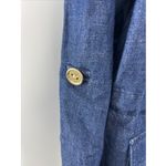 Talbots  Safari Hemp Blend Denim Jacket Front 4 Pockets Women's Blue Wash XLP Photo 1