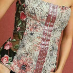 Byron Lars Beauty Mark Sequin Embellished Corset Bustier Top Floral Embroidery Pink Size 8 Photo 0