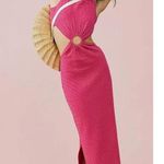 pq swim bianca ring cutout knit slit maxi dress cosmo pink Size XS Photo 1