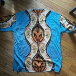 ZARA Oversized Boho Knit Tunic Sweater Dress Floral Jacquard Photo 3