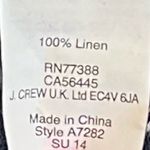 J.Crew Scoop Neck Linen Tank Top Embroidered Pullover Solid Navy Blue Small Photo 4