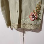 Koret Beige business top for women Floral Embroidery Tan Size 12 Photo 5