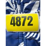 B2PRITY Navy White Tropical Floral Ruched One Piece Swimsuit Women's Small Blue Photo 8