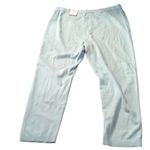 Zenergy By Chicos Frozen Aqua Cotton Cashmere Rib Hem Pants Size 3 Blue Photo 5