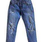 Levi's Women's  501 cropped ripped mid rise boyfriend jeans size 30 Photo 0