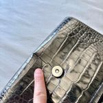 Ralph Lauren Vtg Alligator Sterling Silver Envelope Clutch Bag Crossbody Black Photo 5