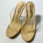 Cape Robbin  Allure Dressy Peep Toe Clear Transparent Strap Slip On Heels Photo 1