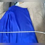 NWOT Royal Blue Woman’s Dress. Light Sleeveless Halter Neck Crepe Midi Dress Photo 11