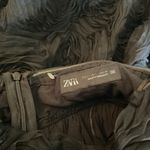 ZARA Black Structured Floral Mini Dress Photo 5