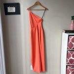 Solace London  Dress One Shoulder Slit Open Back Petch Maxi Dress Orange Size 4 Photo 6