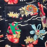 Authier Shirt Jacket Blue Tropical Aloha Hawaii Rare Shacket size 42/US 6 small Photo 3