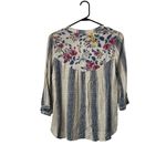 Figueroa And Flower Blouse Size P Medium Buttons Cottagecore Boho Peasant Modern Photo 1