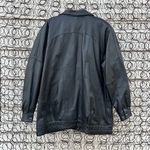Liz Baker Vintage 90s  Black Leather Quilt Lined Oversize Bomber Jacket 1X Photo 1