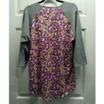 LuLaRoe  Size XL Miss Piggy Muppets Roses Randy Raglan 3/4 Sleeve Tee T-Shirt Photo 2