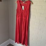 Boden dress coral red Elina jersey 12 regular NEW Sleeveless soft stretch Photo 1