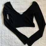 Adika Black Crop Long Sleeve Photo 0