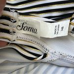 Soma  Bandeau Tankini Swim Top Women’s Size 34B Striped Convertible Straps Ruched Photo 10