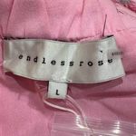 Endless Rose  Off The Shoulder Tweed Pink Long Sleeve Cropped Shirt Button Large Photo 5