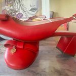 Kate Spade NY Bachata SB Pump slingback heeled leather Red Shoes NWOB size 6 Photo 3