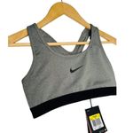 Nike New  Pro Classic Medium Support Sports Bra Dry Fit Carbon Gray Womens S Photo 5