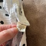 Love Note LOVE NOTES Crop Top Button Front Short Sleeve Polka Dots Women’s Shirt Sz S EUC Photo 4