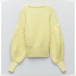 ZARA Yellow Blogger Fave Baloon Sleeve Puffy Preowned RARE M Oversized Photo 7