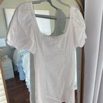 H&M White Puff Sleeve Mini Dress Photo 2