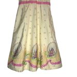 Anthropologie  Ferris Wheel Carnival Dress Elevenses Size 2 Yellow Pink Retro 50s Photo 3