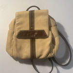 wilson's leather  Beige Small Backpack solid zip genuine‎ real Photo 0