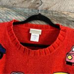 Coldwater Creek Red Christmas Tree Car Sweater Size Small Photo 8