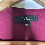 Lulus Desired Aesthetic Wine Red Floral Burnout Long Sleeve Midi Dress Size L Photo 4