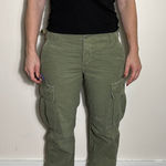 American Eagle Y2K Green Cargo Ex Boyfriend Jeans Size 4 Photo 0