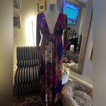 Pink Rock Boho Floral Long Sleeve Maxi Dress Size S Blue Photo 1