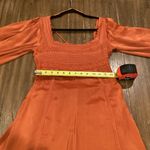 Free People Farrow Boho Romper Playsuit Viscose Terra Orange Long Sleeve US 2 Photo 7