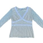 John Paul Richard New Vintage Floral Cream Tan Lace Sequin Top Photo 0