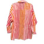Beach Riot  Alexa Top PL Sunset Stripes Cotton Coverup Pink Orange Resortwear Photo 2