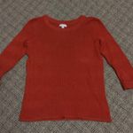 Croft & Barrow Croft & Borrow Burnt Orange 3/4 Sleeve Crewneck Sweater Size Small Photo 0