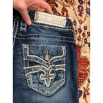 Rock Revival  Fay Easy Ankle Skinny Jeans 28 Embroidered Rhinestone Pockets Photo 9