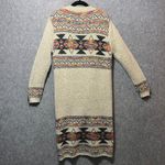 Kamana Southwestern Longline Cardigan Sweater Aztec Knit Boho Open Front M Gray Size M Photo 7